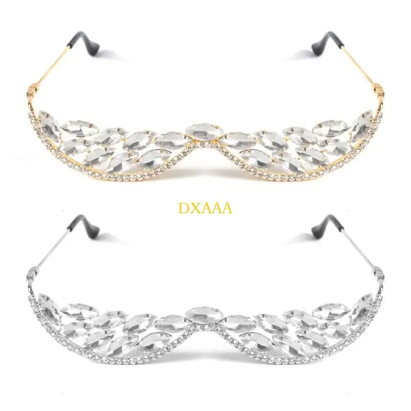 

DXAA Хрустальные очки без линзы наполовину рамки стаканы стаканы Crystal V рама очки лица