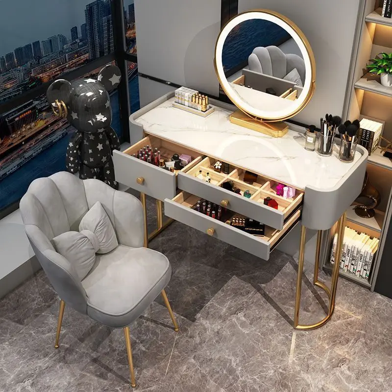 Maquillage, comptoir, commode, rangement, intégré, table