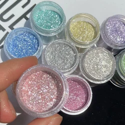 1 Bottle 10g Polarized Opal Nail Powder Aurora Flakes Fragments Manicure DIY Decoration Pigment Multi Colors Nail Dust