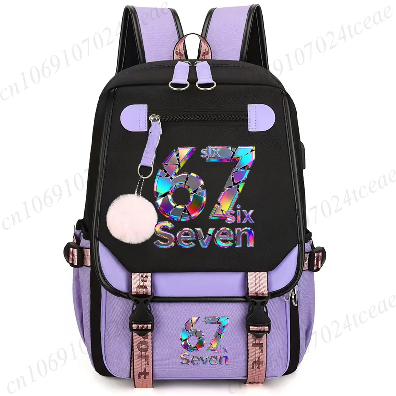 Mochila escolar con diseño de chicas de anime Six Seven 67, mochila bonita de estilo coreano, mochila escolar para estudiantes, mochila de viaje diaria