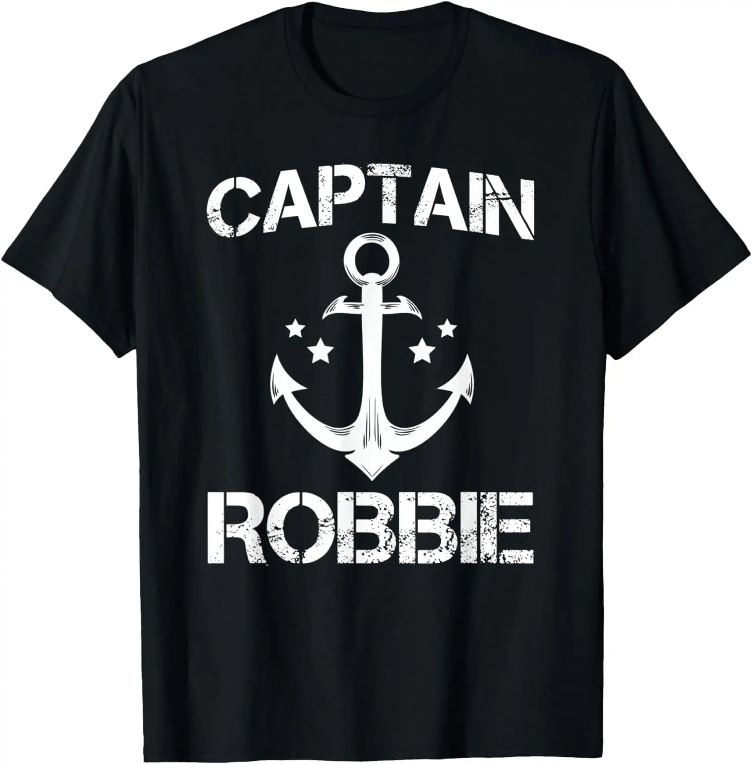 

CAPTAIN ROBBIE Funny Birthday Personalized Name Boat Gift T-Shirt