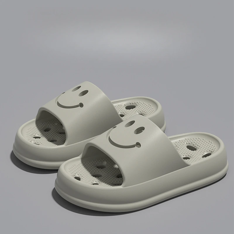 Summer Child Bathroom Sandals Girl Flat Shoes Kids Slippers Boys Shoe Indoor Home Bathroom Sandals Smiley Face Non-Slip Slippers