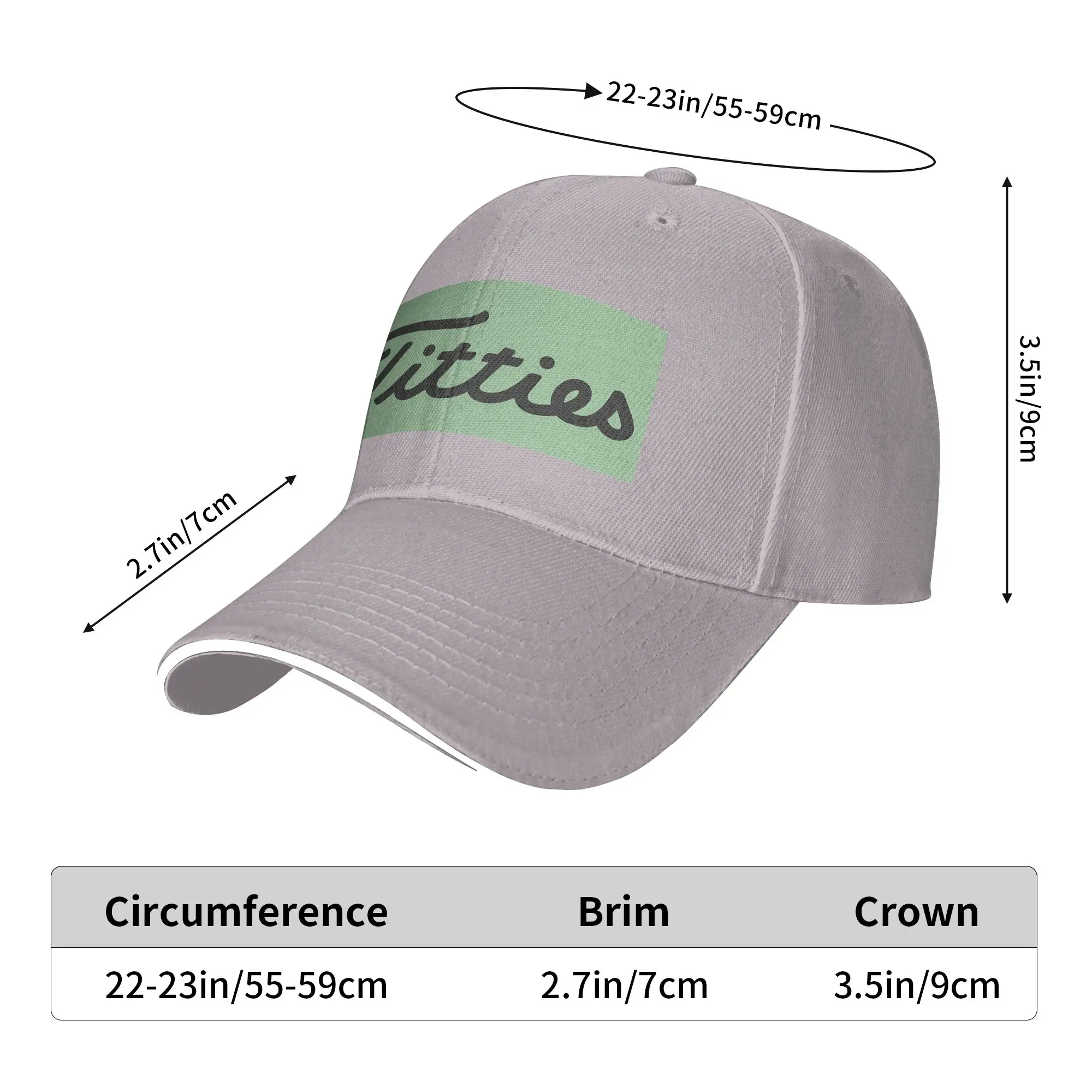 Titties Golf Ball Cap Casual Baseball Caps Adjustable Hat Hip Hop Summer Unisex Baseball Hats Customizable
