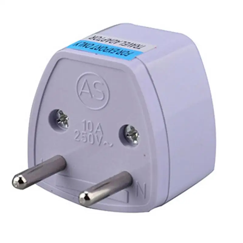 1Pc Universele Eu Plug Reis Muur Ac Power Oplader Adapter Converter 2 Ronde Pin Socket Outdoor Reizen