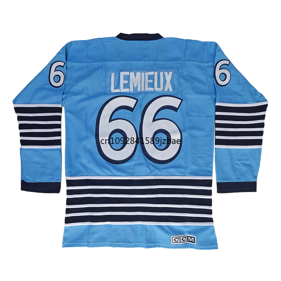 Jaromir Jagr Jersey American Pittsburgh Retro Camisetas de hockey sobre hielo 66 Mario Lemieux Jersey Todo suéter cosido EE. UU. Tamaño para hombre M-3XL