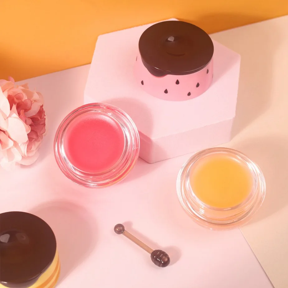 プライベートラベルカスタムロゴビーガンストロベリーリップフィルムハニーリップバーム卸売メイクアップ保湿リップケア天然フルーツフレーバー