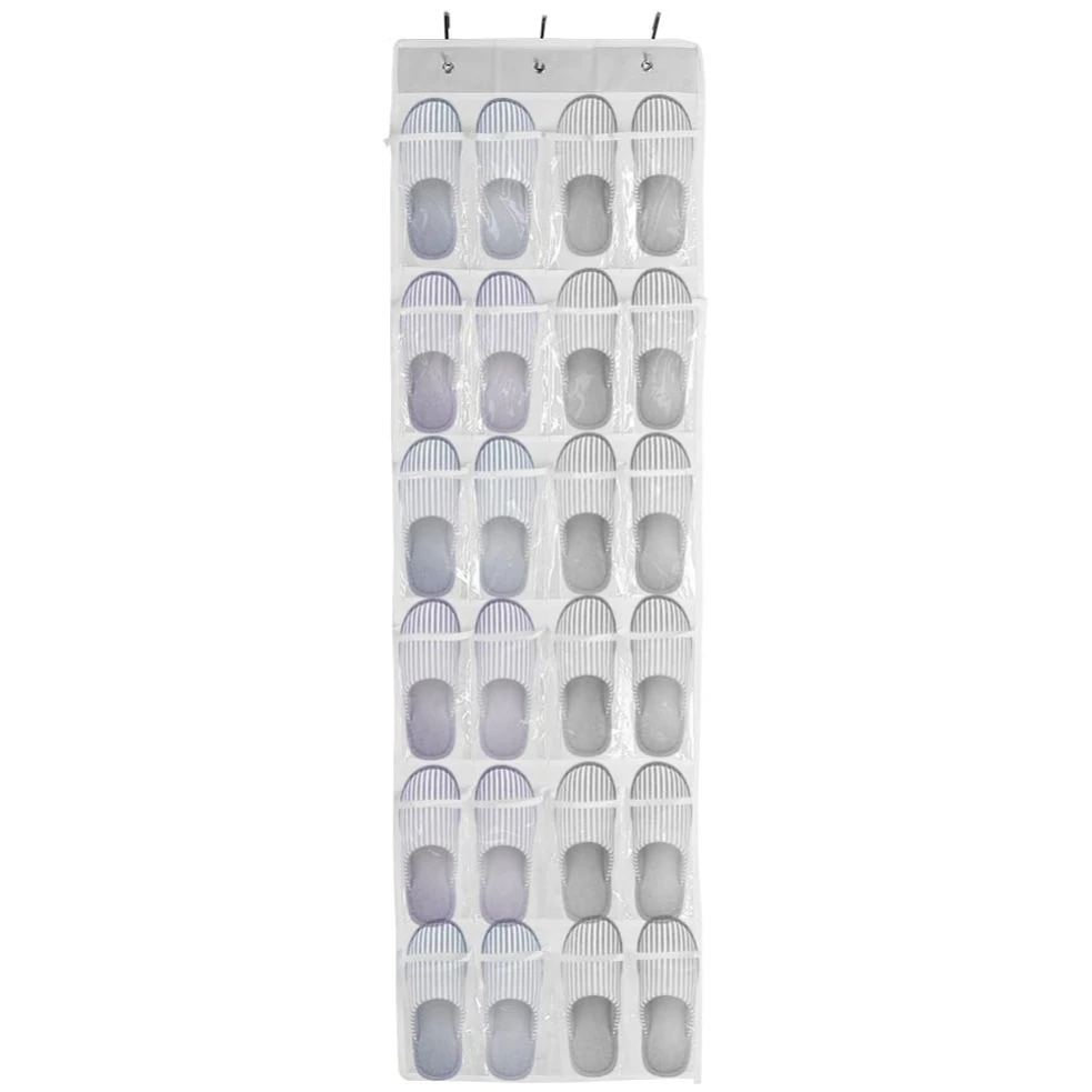 

24 Pockets Hanging Storage Shelf - Shoe Organizer Rack for Home Doors, Maximizes Space Shoes, Towels, Snacks, Toys