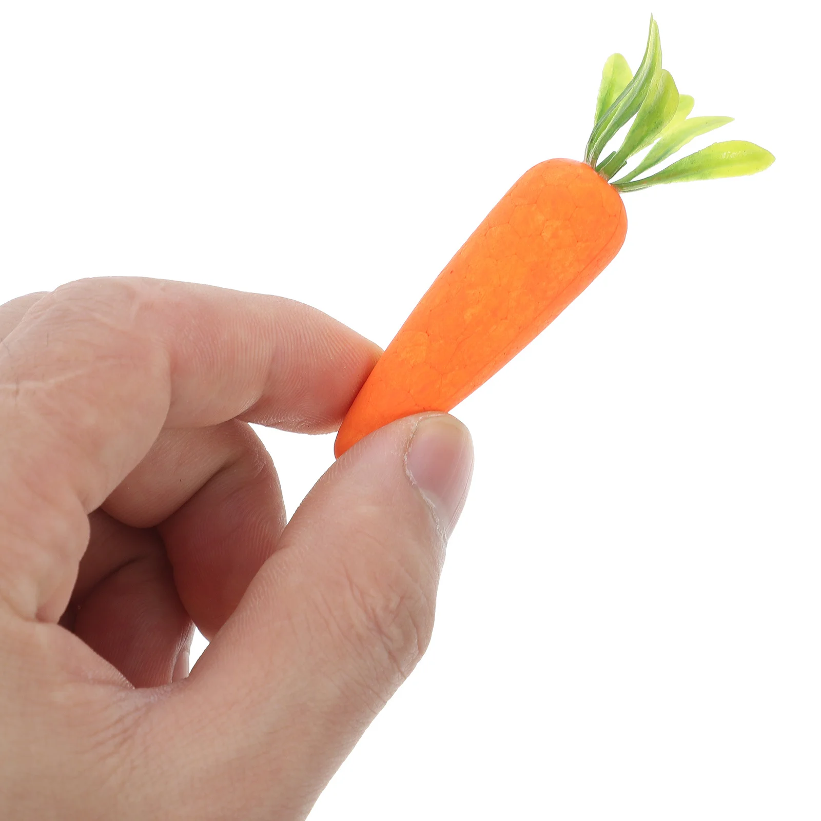 12 قطعة من الجزر الرغوي الواقعي للخضروات الاصطناعية لتزيين عيد الفصح محاكاة واقعية لعرض الطعام والحرف اليدوية DIY للحفلات المنزلية #5