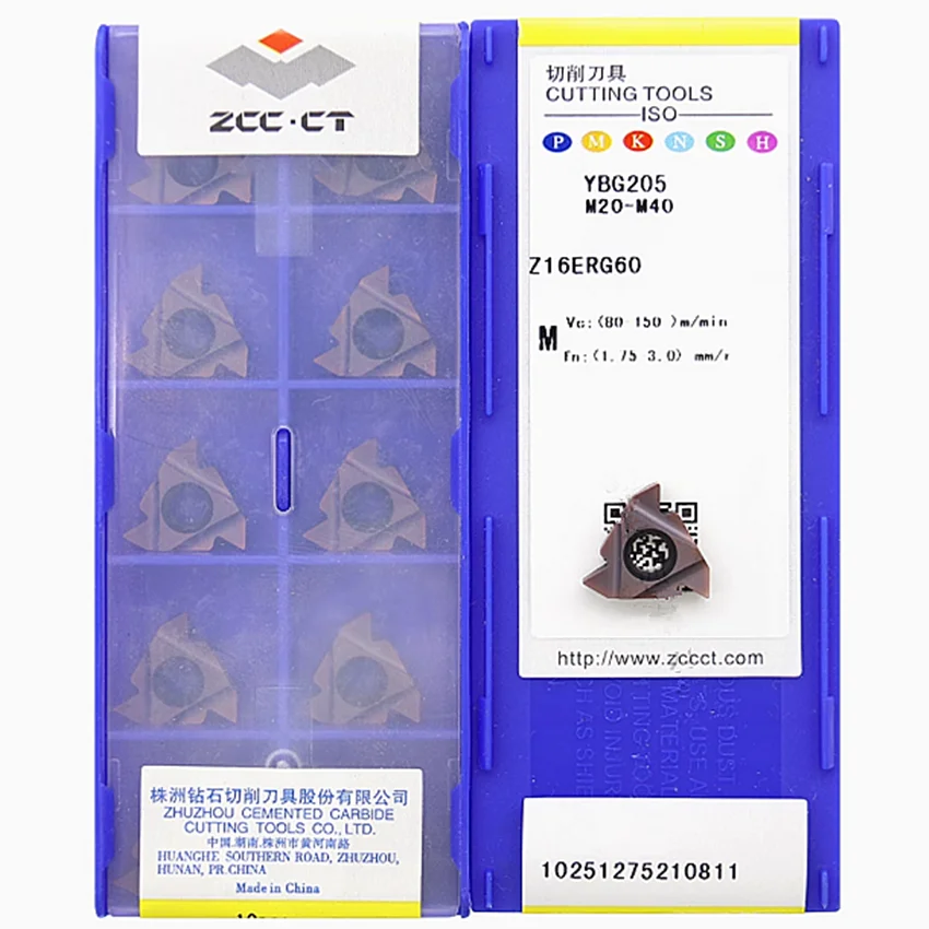 

Z16ERG60 YBG205/Z16IRG60 YBG205/Z16ERG55 YBG205/Z16IRG55 YBG205 ZCC.CT CNC blade carbide inserts turning tools inserts 10pcs/box