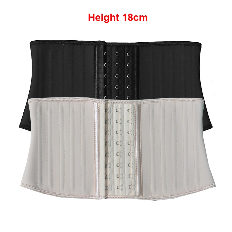 7 inch Latex Waist Trainer Corset for Women 25 Steel Bone Underbust Corsets and Bustiers Slimming Body Shapers Short Torso Fajas