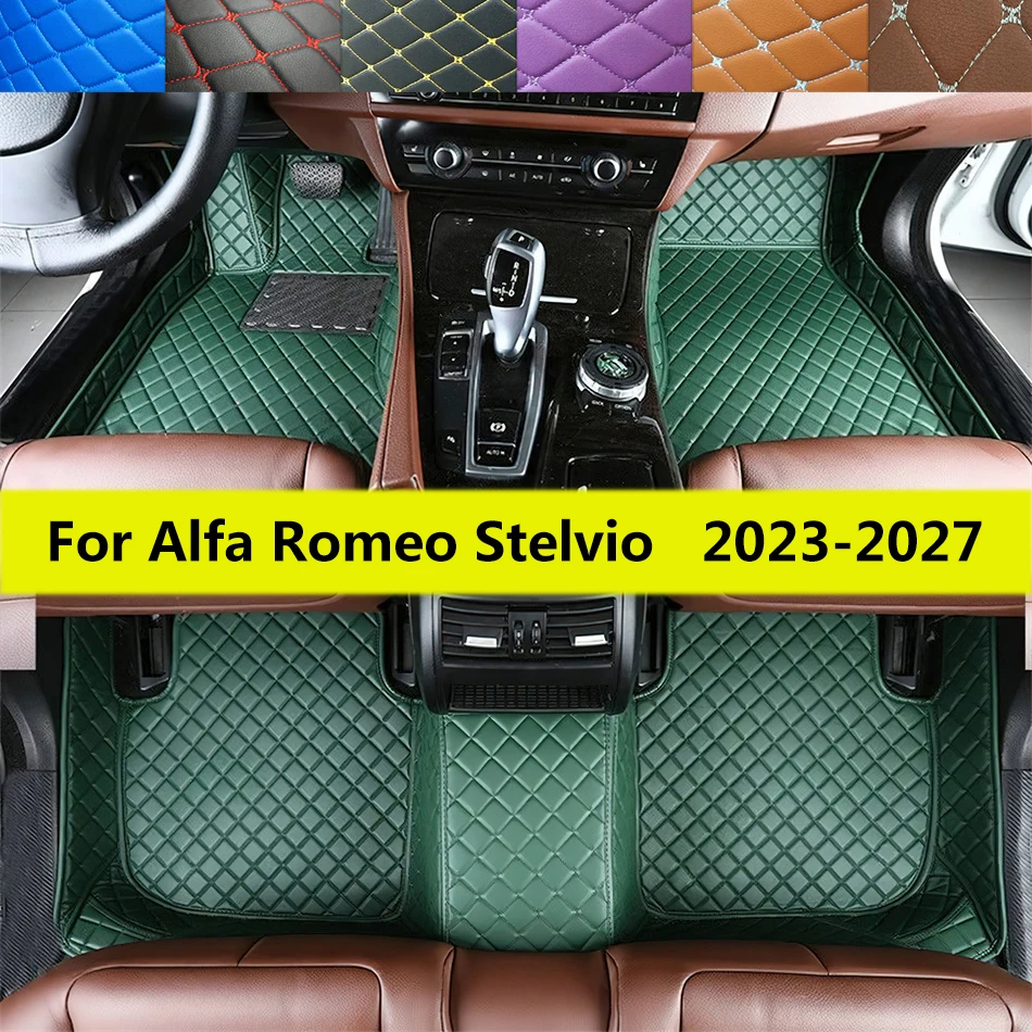 

Floor Mats For Alfa Romeo Stelvio 2023 2024 2025 2026 2027 Car PU Leather Foot Pads Auto Full Set Carpet Interior Accessories