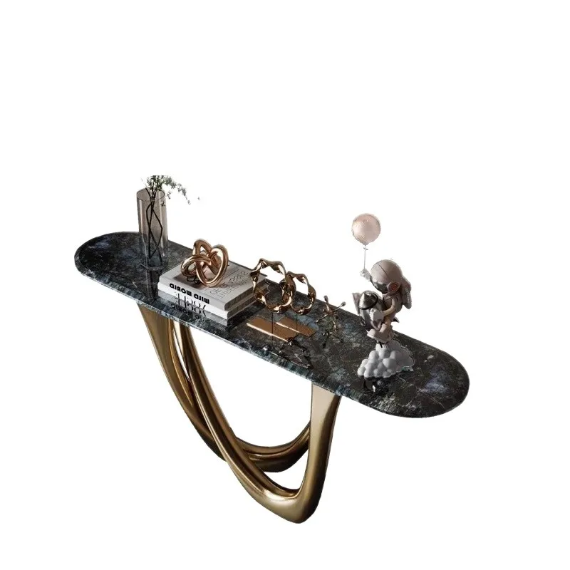 desk Light luxury marble hall Entrance desk, entrance cabinet Entrance table