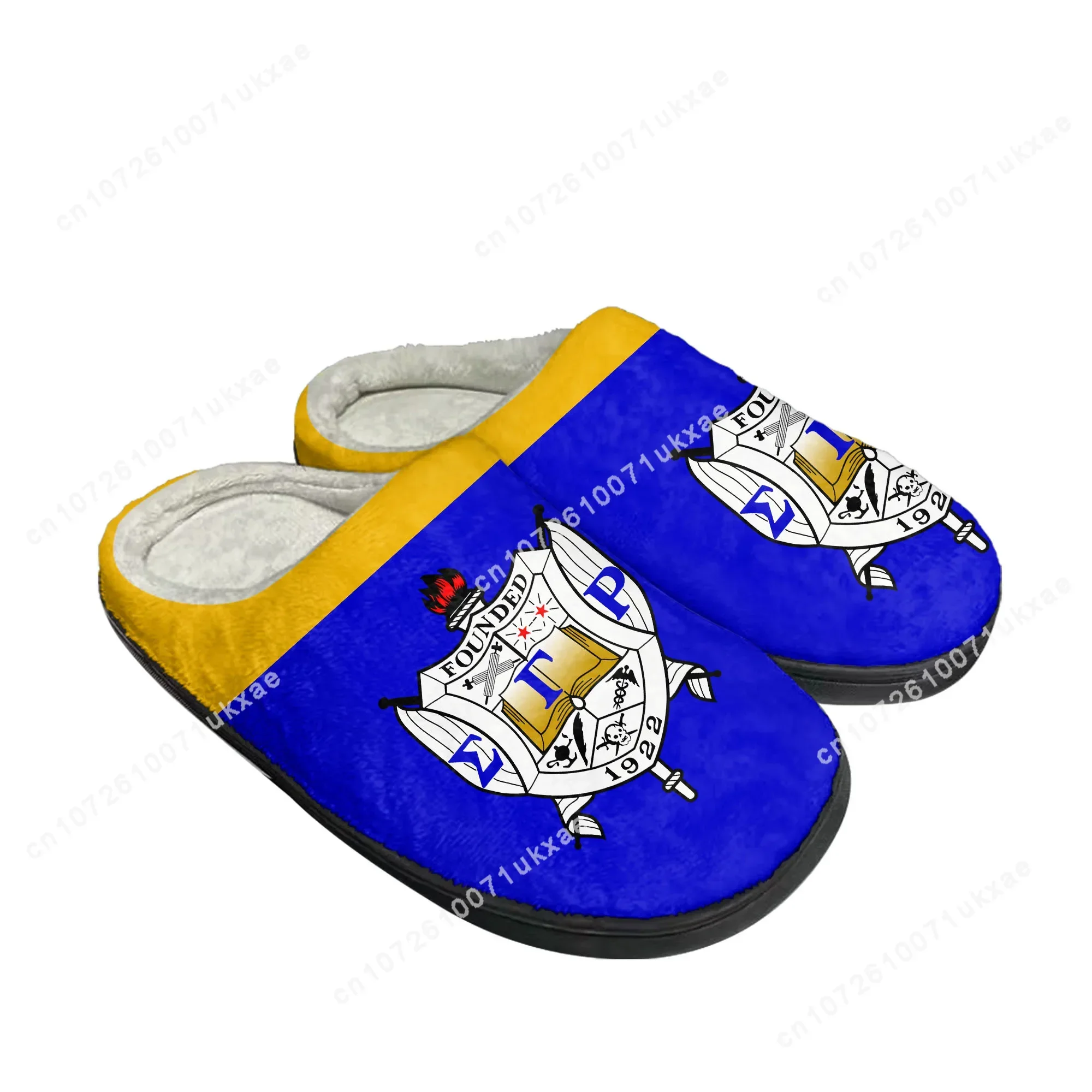 Rho Sorority ΣP 1922 Pantofole in cotone per la casa Sigma Gamma Uomo Donna Peluche Camera da letto Casual Tenere al caldo Scarpe Pantofola Scarpa personalizzata