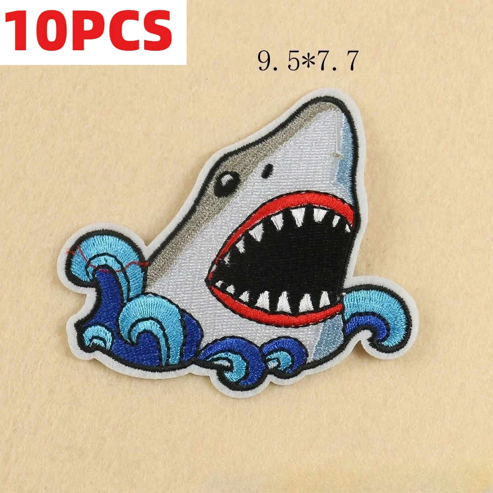adesivos-de-pano-bordados-de-animais-marinhos-de-desenho-animado-tubaroes-golfinhos-caranguejos-10-pecas-acessorios-para-roupas-infantis-patches