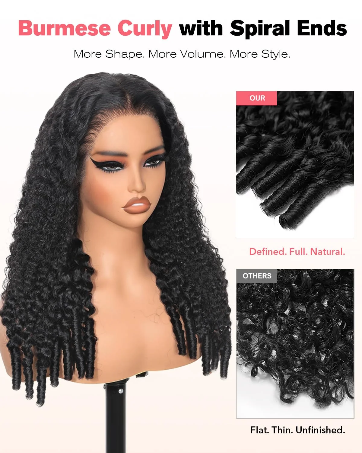 Peruca de Cabelo Humano Cacheado Birmanês Sem Cola, Pronta para Usar, 13x4, com Renda Frontal Ondulada Profunda, para Mulheres, em Liquidação, Pré-Pronta para Usar, para Festas, Trabalho e Dia a Dia