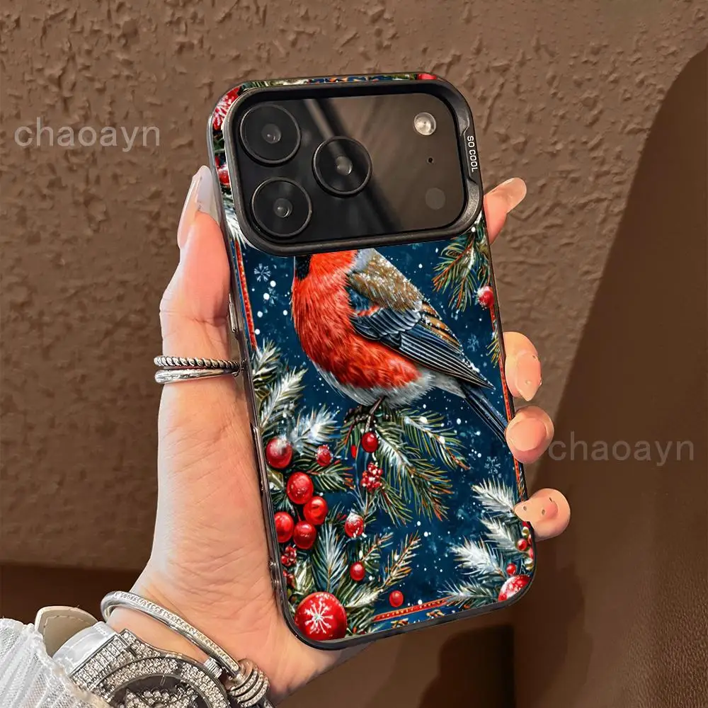 

Christmas bird Phone Case case for iPhone17 16 15 14 13 12 11 Pro/ Max/Plus shock-proof rear cover anti-fingerprint