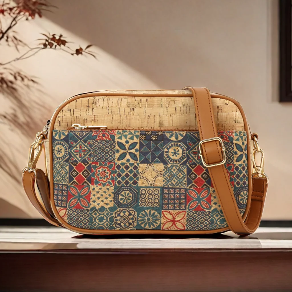 Vintage Flower Print Crossbody Bag, Women\'s Tree Bark Pattern Purse, Ethnic Style Shoulder Bag, Versatile