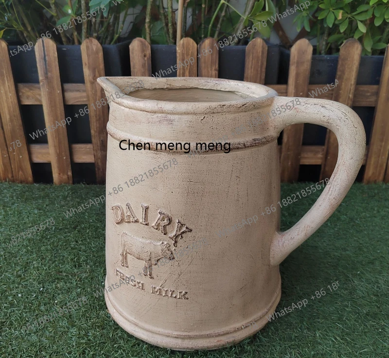 European creative cow kettle green plant flower pot courtyard balcony garden flower pot