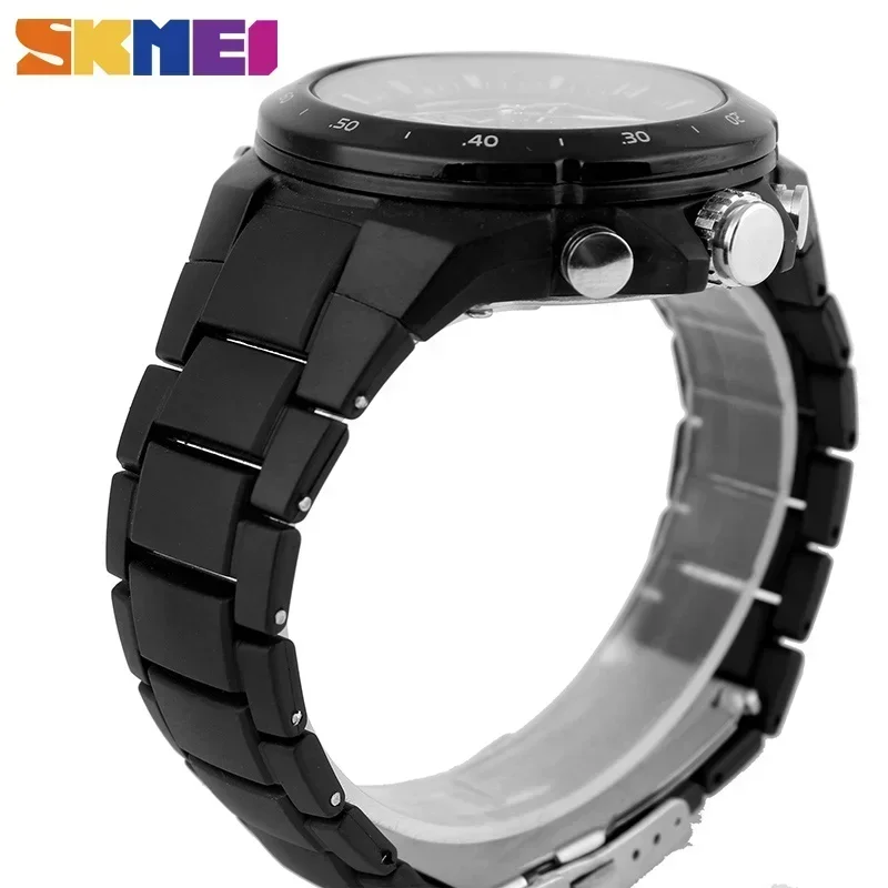 Skmei 1016 Men\'s Alarm Clock Waterproof Military Timing Code Fashion Casual Watch Dual Display Watch Sports Watch