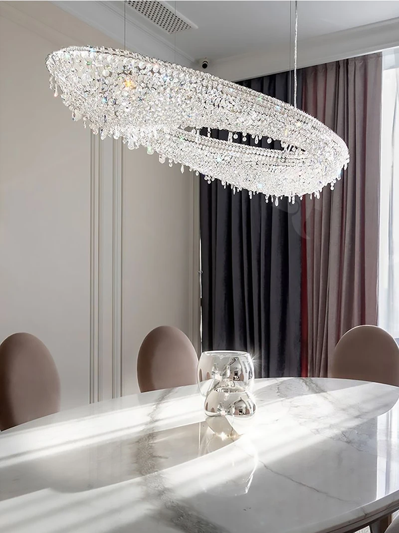 Moderne Kristall Kronleuchter Beleuchtung für Wohnzimmer Luxus Gold Hängelampe für Foyer Halle Lobby große hängende Leuchte – Detail 2
