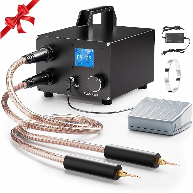 

Dual Farad Spot Welder, 250 Gears Adjustable 3000F Capacitor Battery Spot Welder with 1.8'' LCD Display,Portable Spot Wel