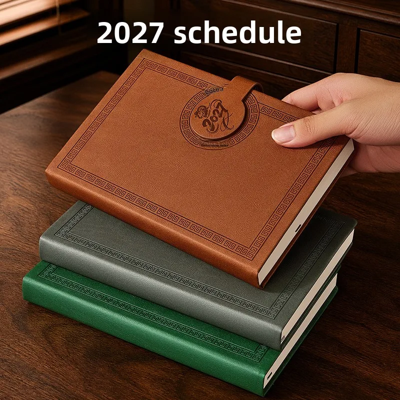 2027 a5 daily planner notebook - thickened efficiency handbook with custom logo option