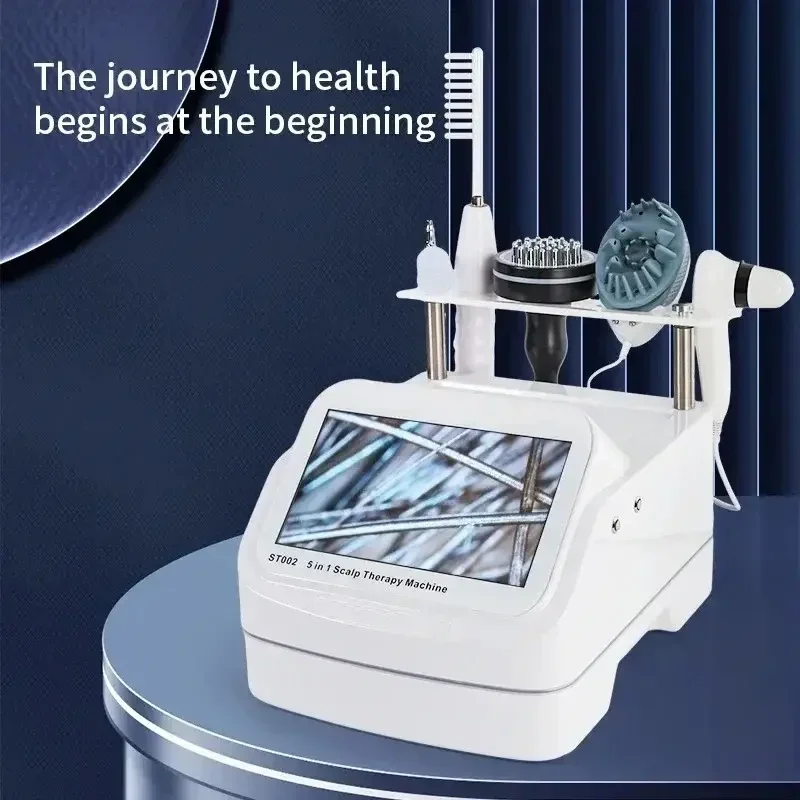 Multi-function 5 In 1 Scalp Care Hair Follicle Detection Nano Atomization Electrotherapy Comb Massage Physiotherapy Instrument