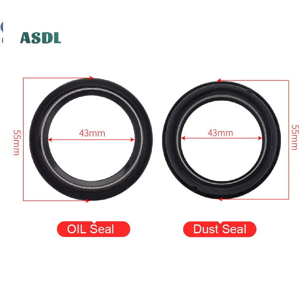 

43x55x11 Front Fork Suspension Damper Oil Seal 43 55 Dust Cover For Ducati 1199 1098 1099 1299 PANIGALE S 916R 996R 998R 999R