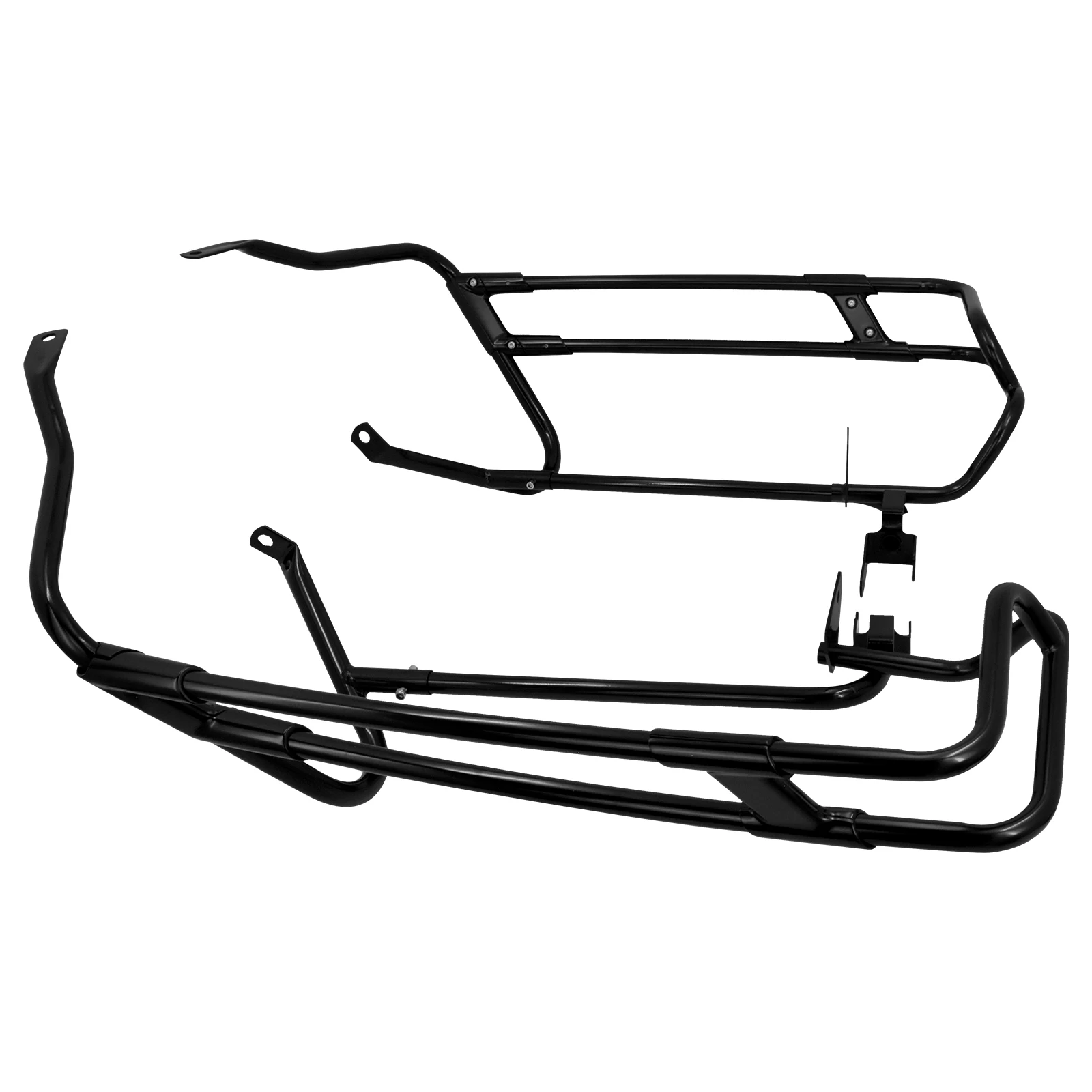 Motorcycle Rear Saddlebag Bracket Guard Crash Bar Rails Kit For Harley Touring 14-2022 Electra Street Glide Road King FLHR FLHT