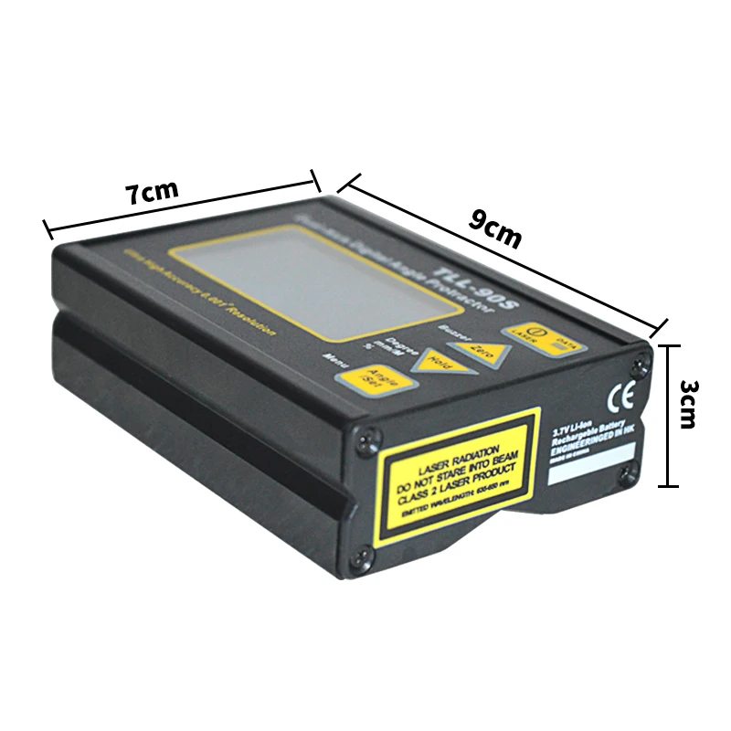 1PC 37V Digital Display Dual-axis Inclinometer TLL-90S Mini Professional High Precision Laser Electronic Level Meter Machine