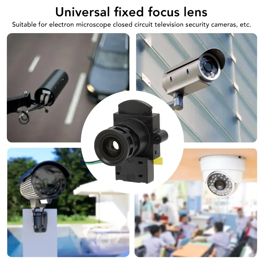 104 Degree Wide Angle 8MP HD Camera Lens 6mm F1.0 Less Noise and Distortion Fixed Focus Lens Security Camera Lens