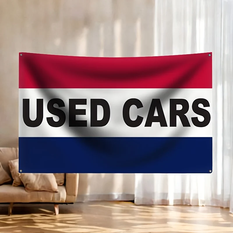 Used Cars Flag Banner Decoration Signage for Auto Workshop Garage Dealership Sale Event Marketing Display Stall Decor