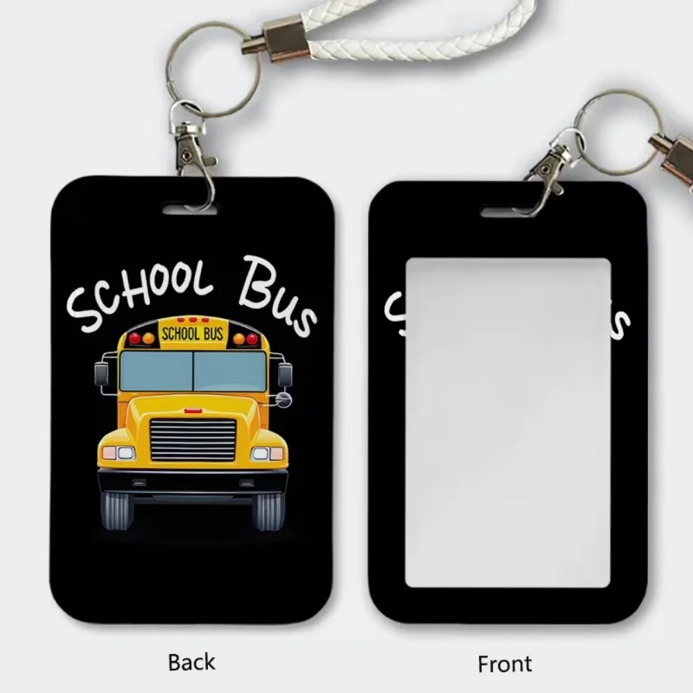 Customized ID Card Holder With Lanyard Custom Name Text Protector Case For Office Staff Teachfer Business Personalized Card Cove