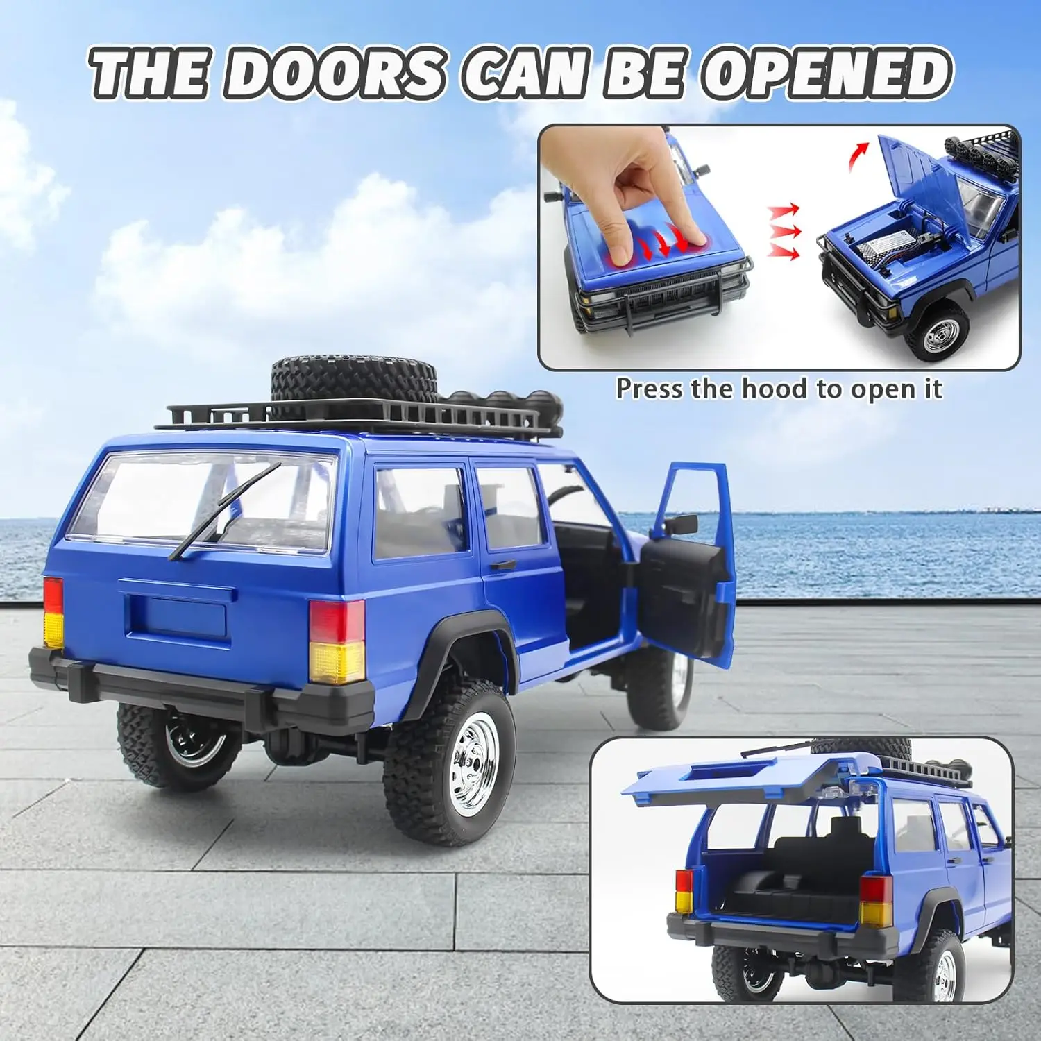 MN MODEL 1:12 RC 4WD Off-road Car Dinosaur Wading Truck Rock Crawler All Terrain Climbing Vehicle Collection Model Adult Toy