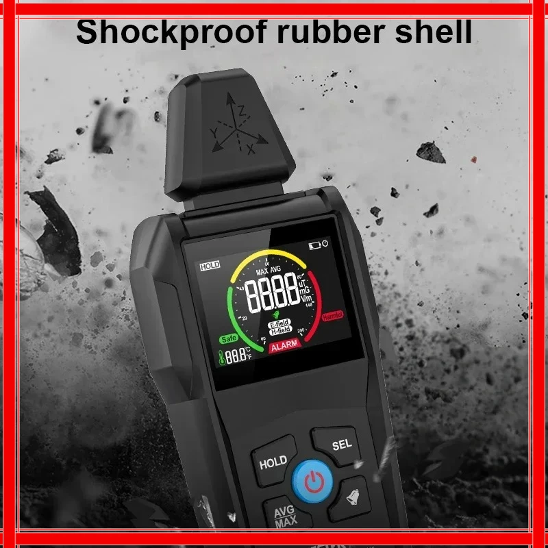 

EMF Meter Professional Electromagnetic Field Radiation Detector Handheld Radiator Electric Magnetic Dosimeter Geiger Test