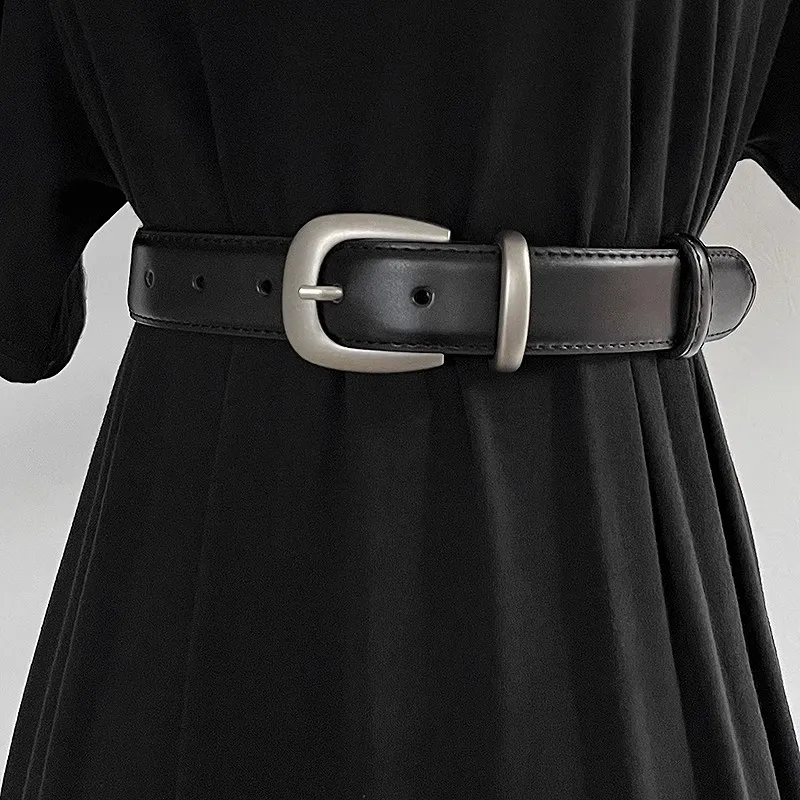 المرأة أزياء خمر جلد طبيعي مشد الإناث Cummerbund معطف حزام فستان Decration حزام ضيق J097