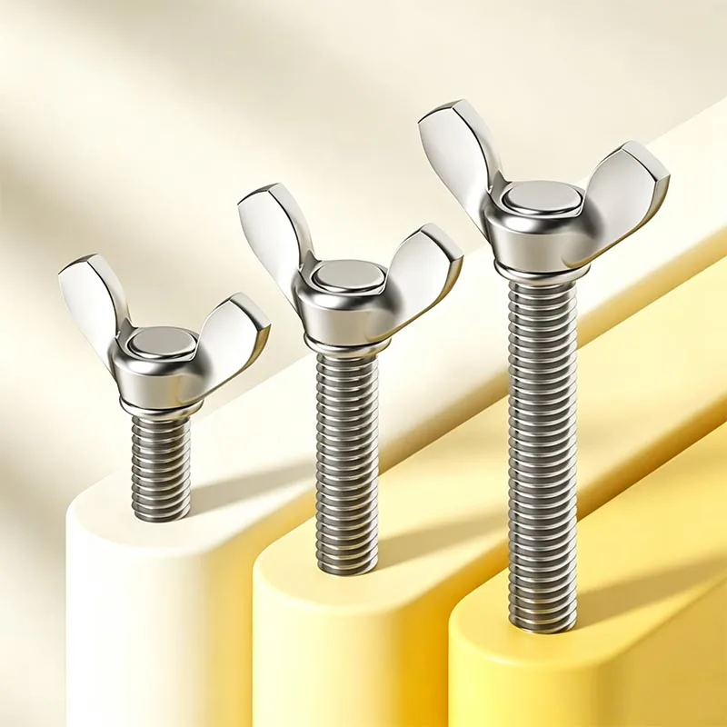 2-5pcs/lot Butterfly Wing Bolts M3 M4 M5 M6 M8 Hand Tighting Wing Head Thumb Screws 304 Stainless Steel DIN316 L: 6-70mm