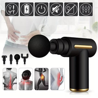 1pc Mini Massage Gun, With 6 Adjustable Strength Levels, 4 Heads, Portable Handheld Massager, Suitable For Muscle Relaxation
