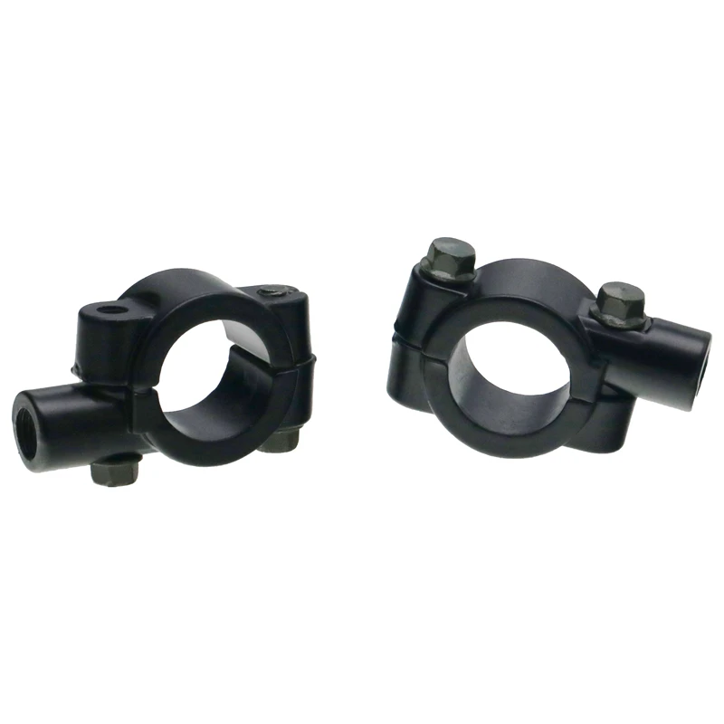 Motorcycle 7/8" HandleBar Mirror Mount Holder Rear View Mirrors Adapter Bracket ATV Scooter Vehicles10mm/8mm Thread Black/Silver - Image 3