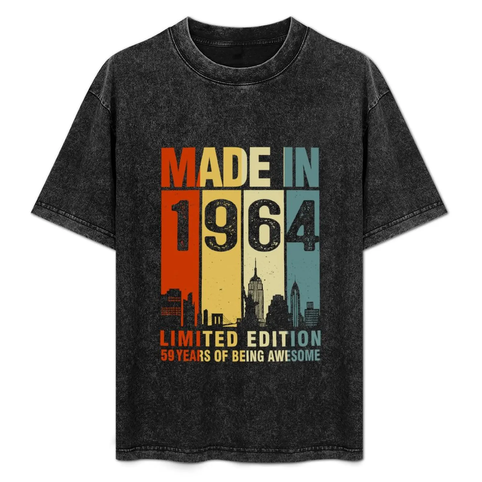 

Футболка с надписью «59-й день рождения, 1964 год», ограниченная серия, повседневная, для ежедневной носки, с короткими рукавами.