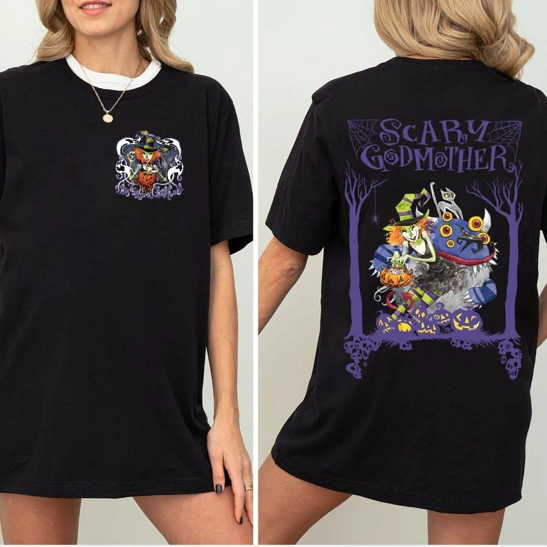 Halloween Nostalgia Scary Godmother Shirt, Vintage Halloween Sweater, Retro Scary Movie Sweatshirt 2000s Nostalgia Halloween Tee