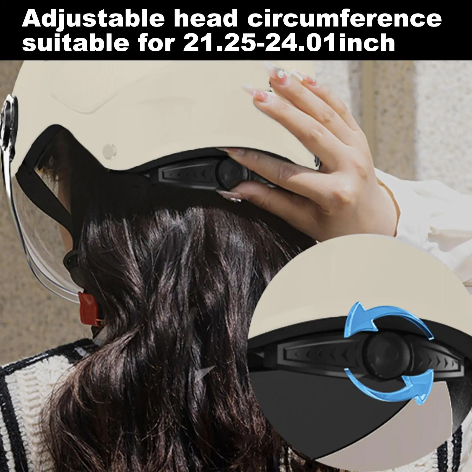

Motorcycle Helmet Double Visor Scooter Helmet Breathable Adjustable Fit Riding Gear UV Block Hard-Shell Hat For Men Women