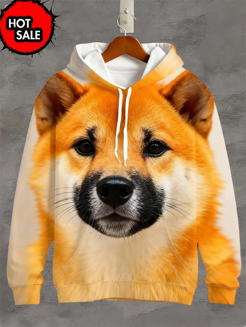 Funny Dogs Animal 3D Print Hooded Shirt Man Women Autumn New Hooded Sweatshirt Casual Streetwear Long Sleeve Pullovers Clothing