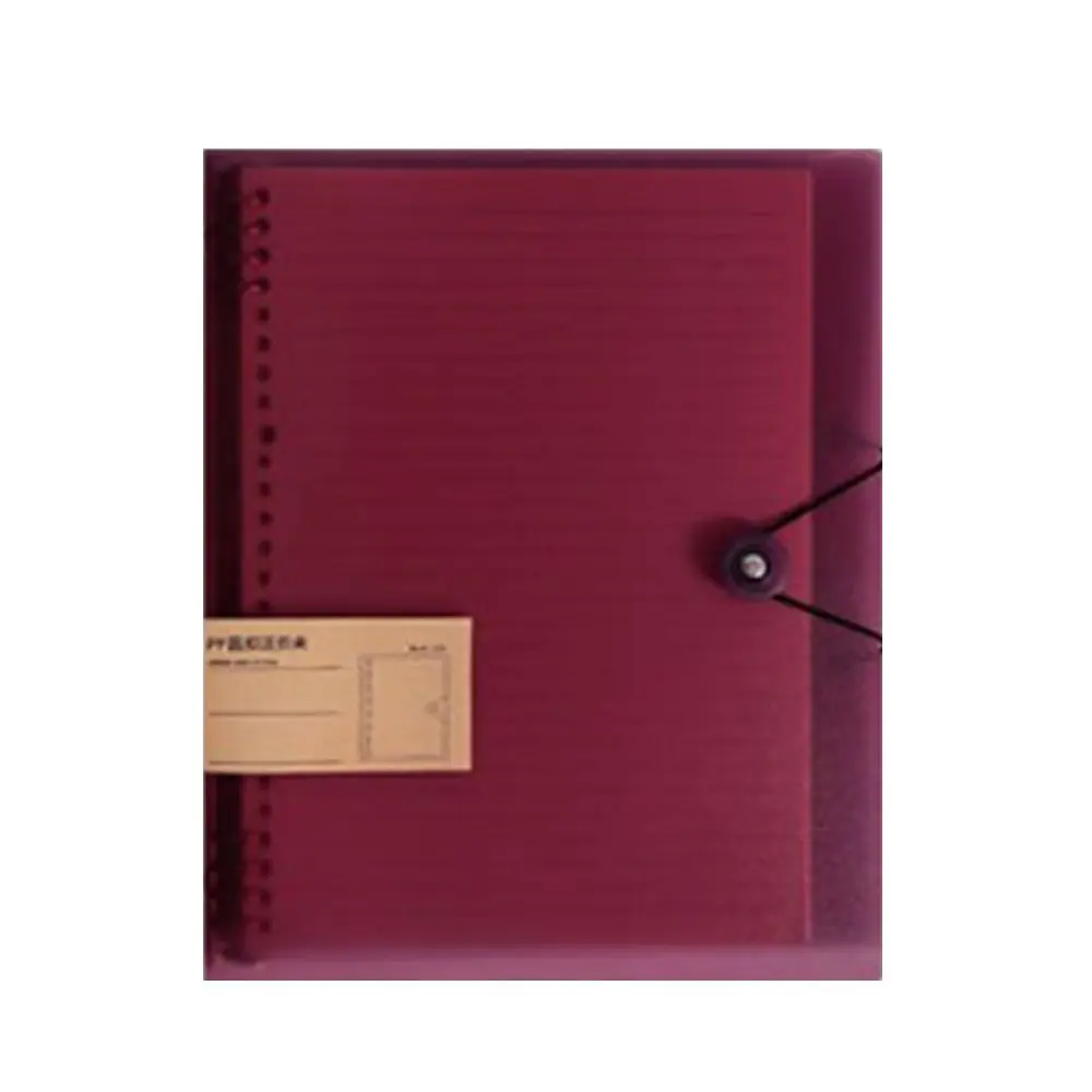 Inner Cover A5/B5/A4 Binder Cover 8 Hole Notebook Binder Loose Leaf Notebook Shell DIY Binder Transparent A4 File Folder Cover