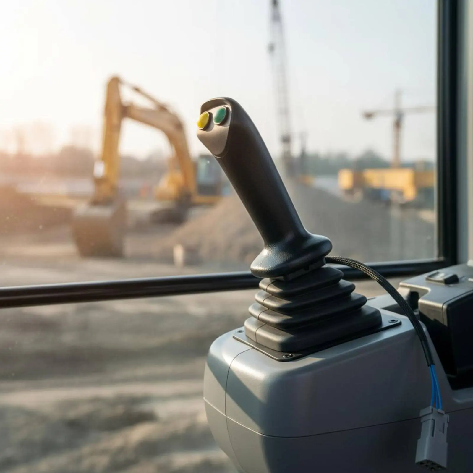 

Excavator Joystick Grip Wear Resistant Loader Joystick Handle Excavator Control Handle Heavy Duty Machine Control Grip