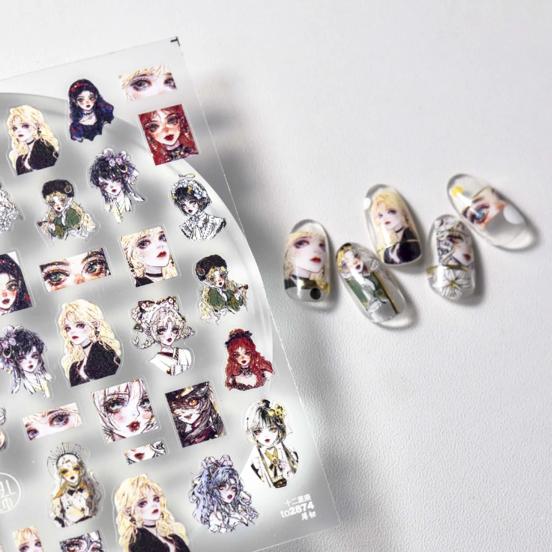 The Girl Of The Zodiac Sign Nail Sticker High Quality Constellation Design Adhesive Nail Art Decoration T-2873