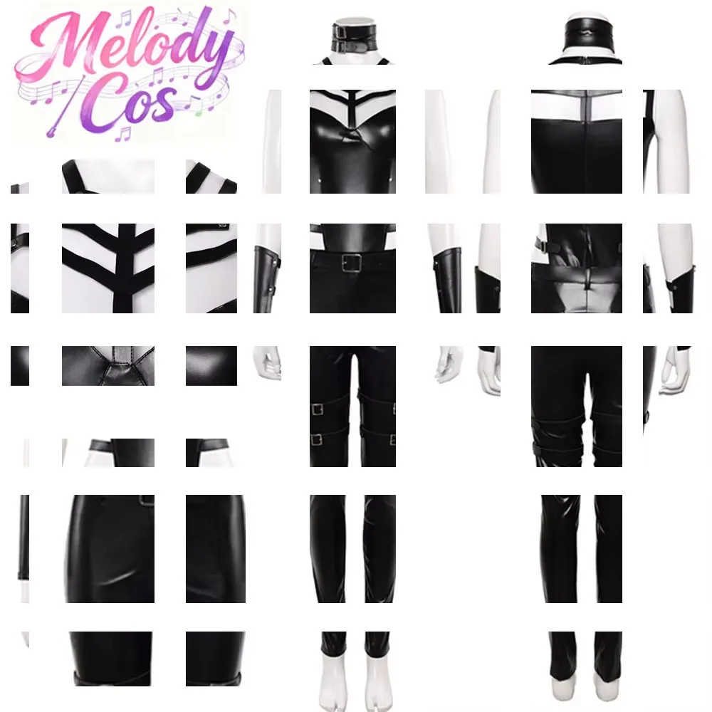 

Adult Women Sindel Cosplay Costume Game Mortal Kombat 2 Fantasia Jumpsuit Wristbands Belt Outfits Halloween Carnival Party Suit
