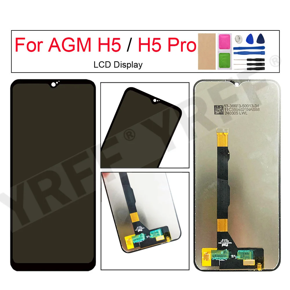 Touch Screen Digitizer Assembly for AGM H5 Pro LCD Display ,LCD Screen Replacement Parts