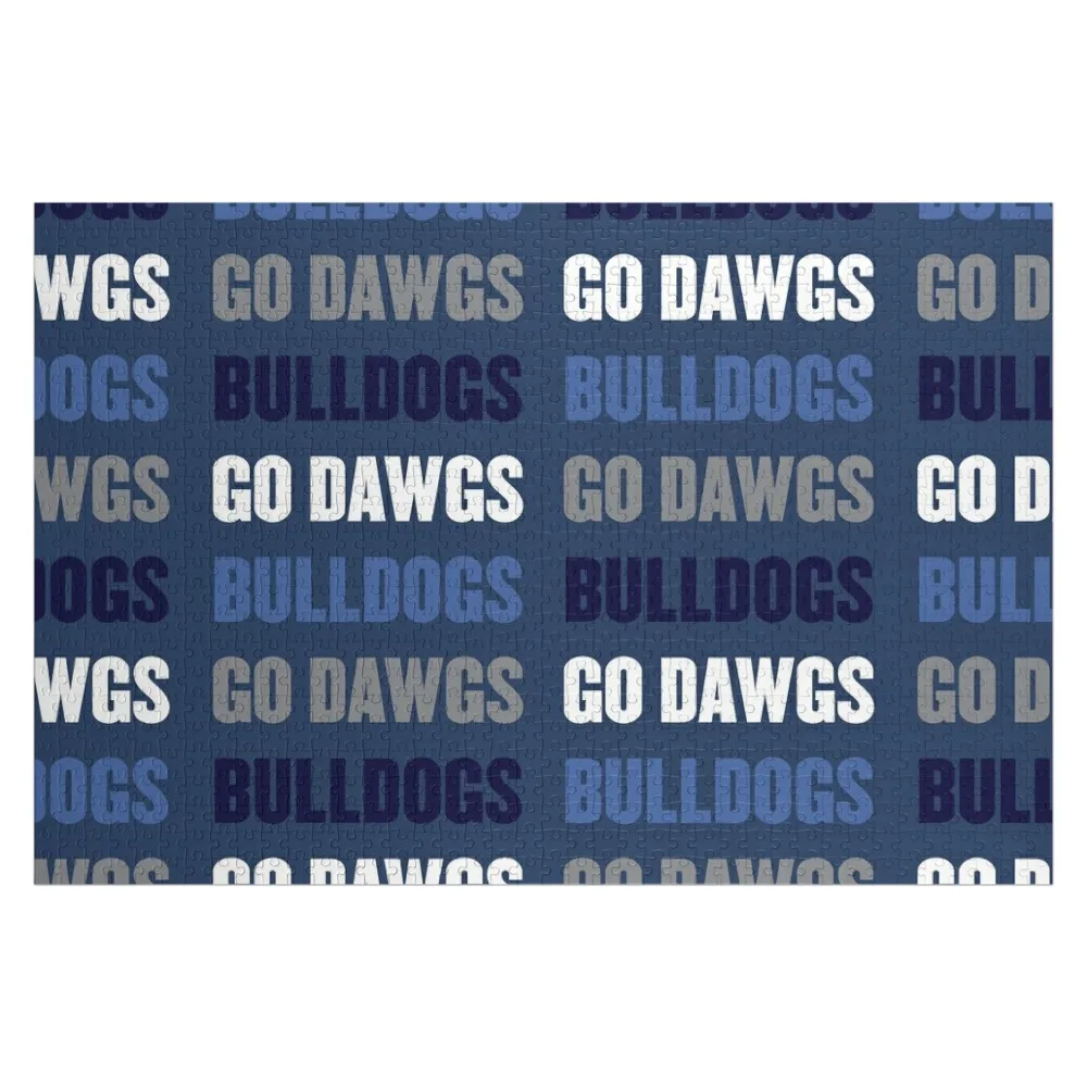 Go Dawgs Pattern Jigsaw Puzzle Customizable Gift Christmas Gifts For Children Custom Puzzle