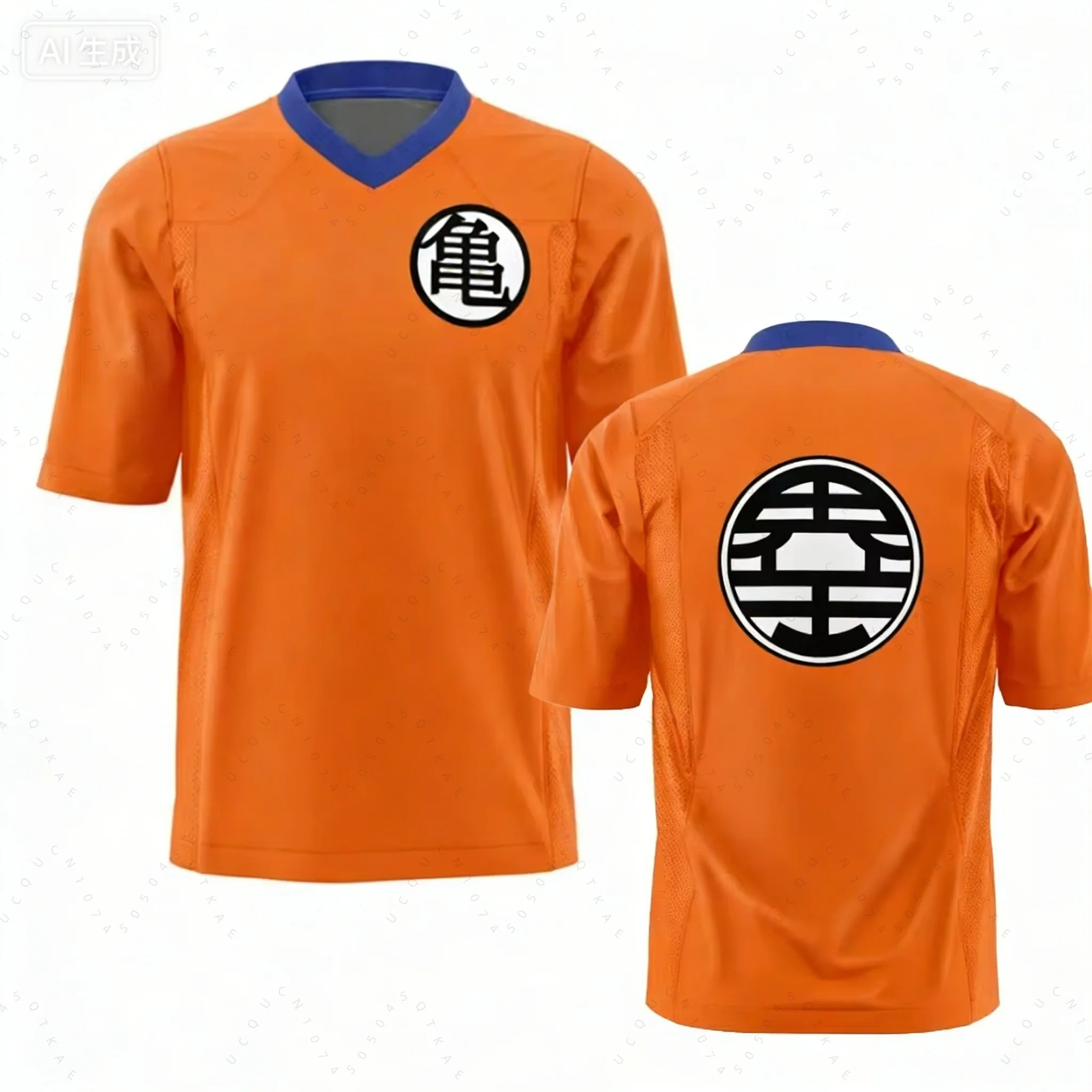 Men Kids Boys T-Shirt Casual Sportswear Tee Goku Dragon Ball Z American Football Jersey Kame Kai Streetwear Top Soccer Gift Fans